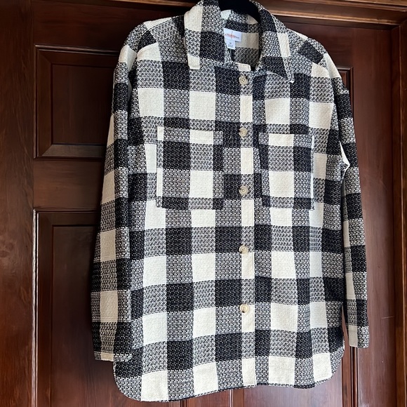 Liz Claiborne NWT Plaid Button Up Flannel Size M - Picture 4 of 12